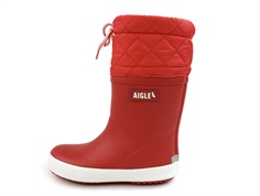 Aigle rouge blanc winter rubber boot Giboulee II  